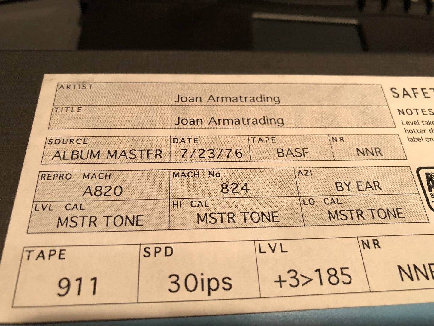 Joan Armatrading 180G LP SHIPPING NOW