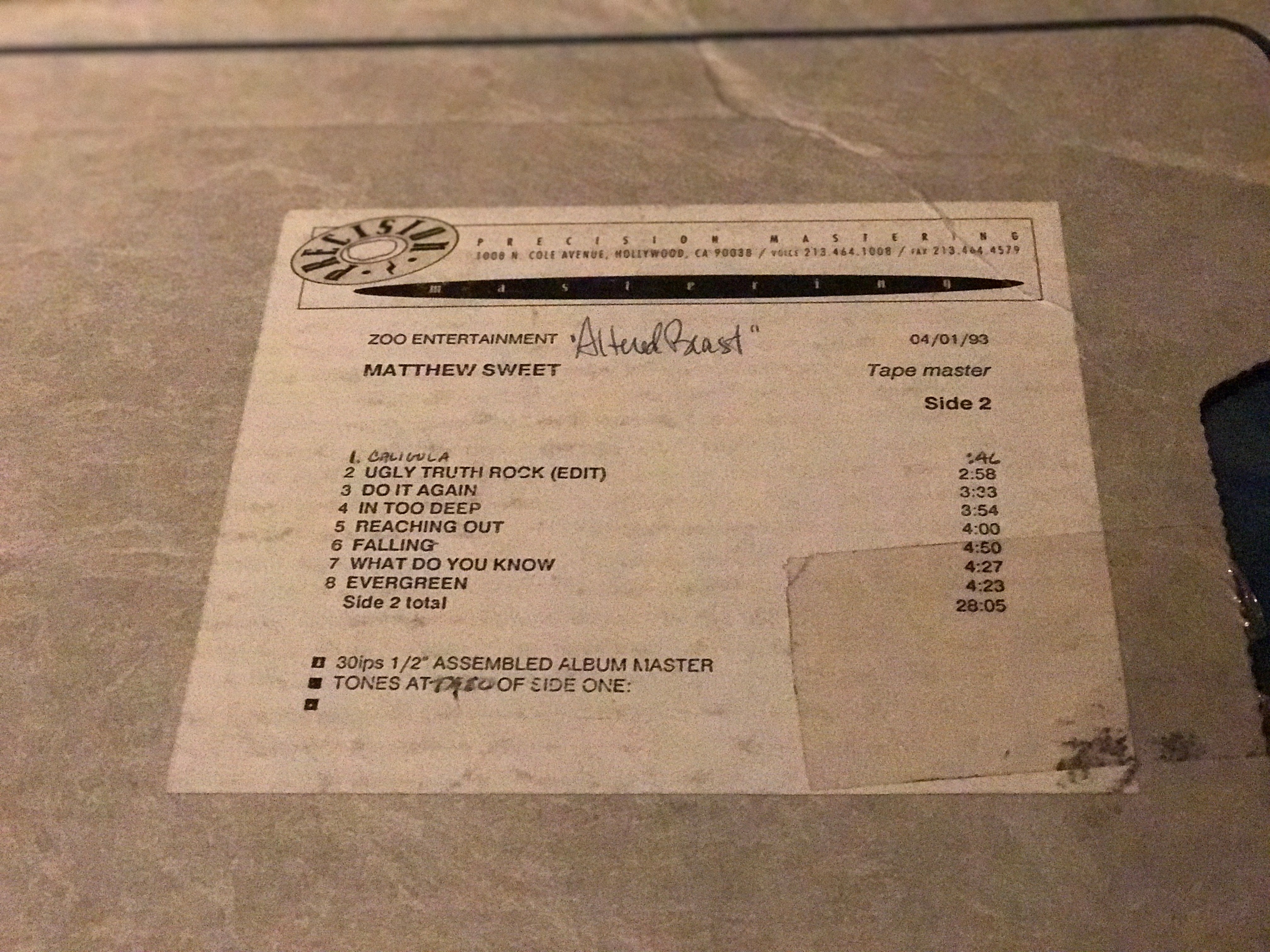 米、加、欧CD Matthew Sweet Altered Beast IRSCD14 Intervention Records 未開封 /00110 Matthew Sweet 