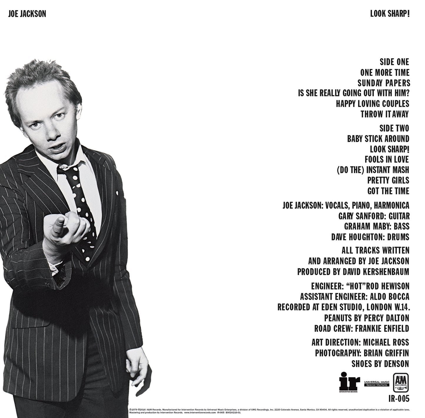 Joe Jackson "Look Sharp!" 180G LP (OUT OF STOCK)