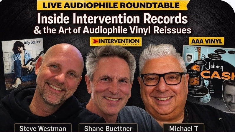 Load video: Live Audiophile Roundtable: Intervention Records &amp; The Art of Audiophile Vinyl Reissues